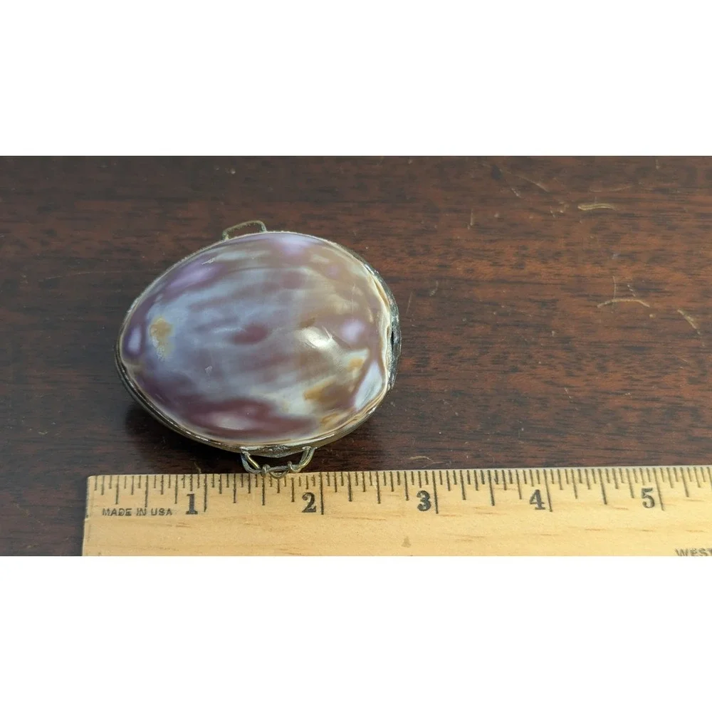 Vintage Trinket Box Lot of‎ 4 Brass Pewter Duck Shell Apple Vanity Decor
